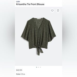 Leopard Print Lush Krisantha Tie Top